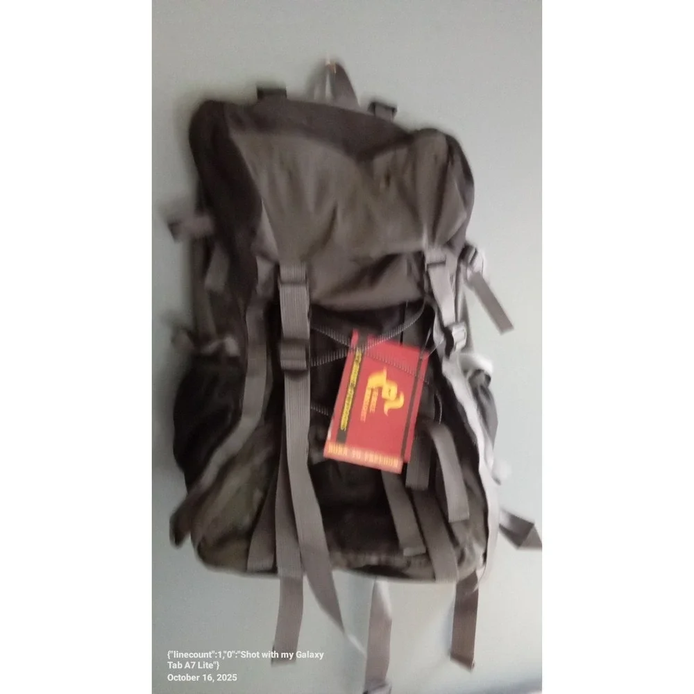 Fire Knight Outdoors Hiking‎ Backpacking Camping Travel Daypack Gray Brown